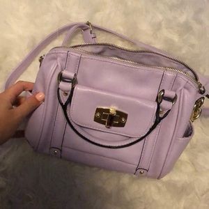 Light purple lavender cross body purse